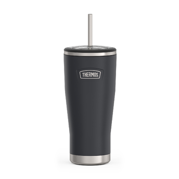710mL Icon™ Series Stainless Steel Cold Tumbler with Straw, Granite