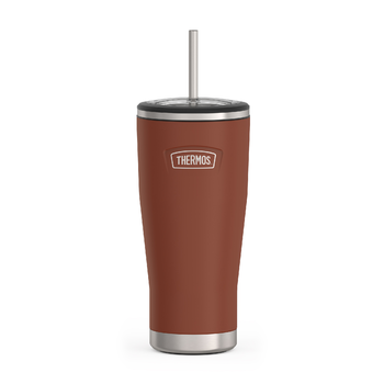 710mL Icon™ Series Stainless Steel Cold Tumbler with Straw, Saddle