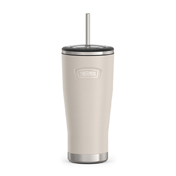 710mL Icon™ Series Stainless Steel Cold Tumbler with Straw, Sandstone
